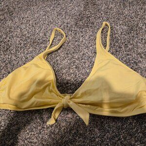 NWT Kona Sol Tie Front Swim Top Yellow XL(16-18)